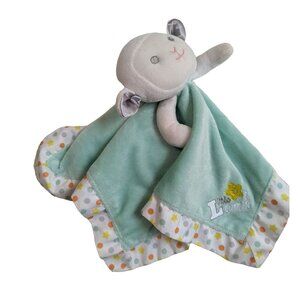 Garanimals Little Lamb‎ Lovey Security Blanket Mint Polka Dots Star Soft Plush